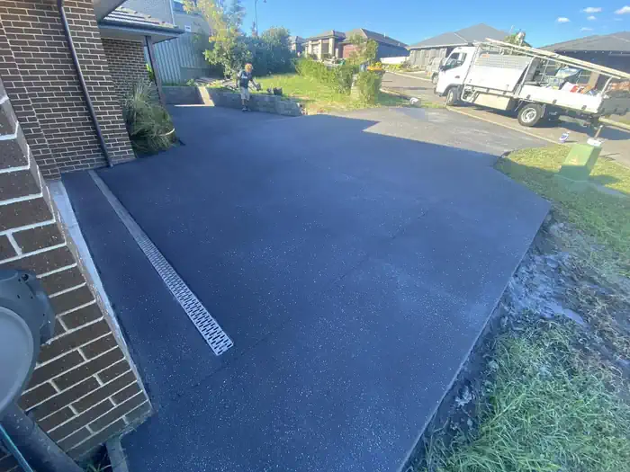 Concrete resurfacing job completed on a Kiama driveway